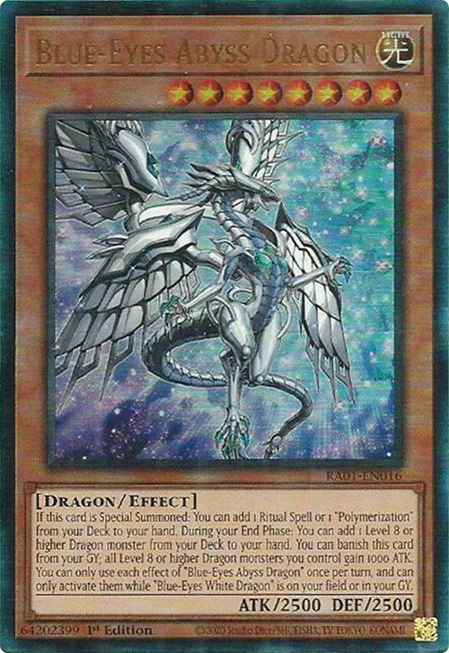 Blue-Eyes Abyss Dragon [RA01-EN016] Prismatic Ultimate Rare | Clutch Gaming