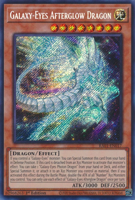 Galaxy-Eyes Afterglow Dragon [RA01-EN017] Secret Rare | Clutch Gaming