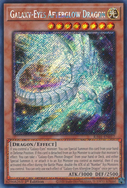 Galaxy-Eyes Afterglow Dragon [RA01-EN017] Platinum Secret Rare | Clutch Gaming