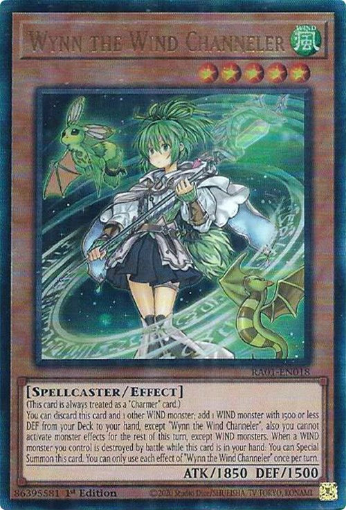 Wynn the Wind Channeler [RA01-EN018] Prismatic Ultimate Rare | Clutch Gaming