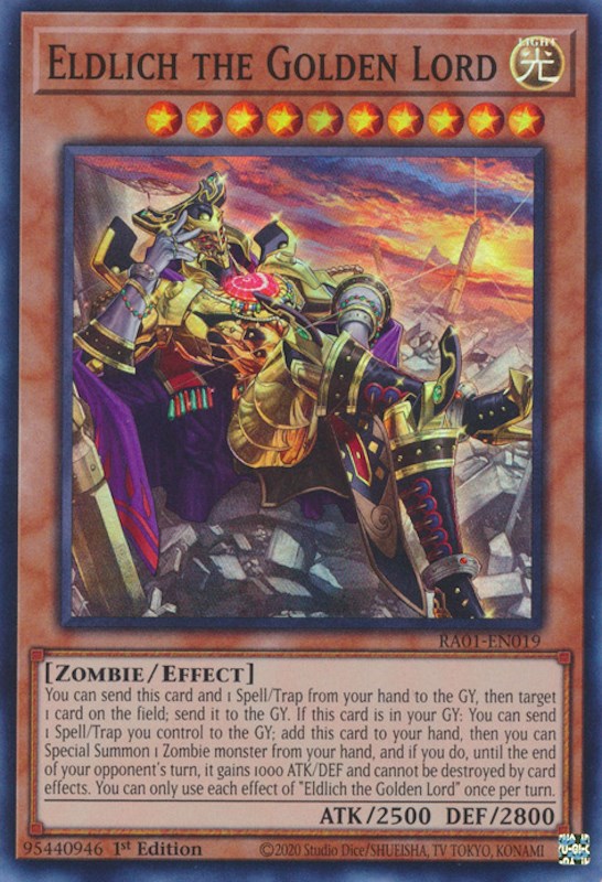 Eldlich the Golden Lord (Alternate Art) [RA01-EN019] Super Rare | Clutch Gaming