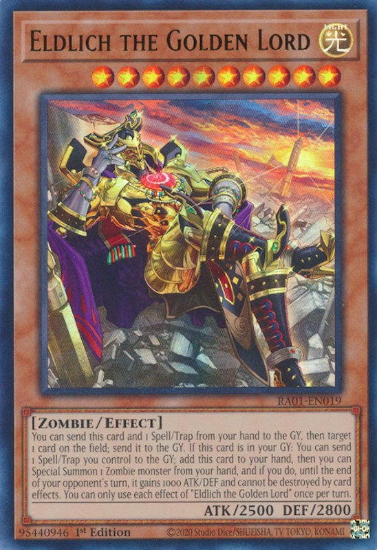 Eldlich the Golden Lord (Alternate Art) [RA01-EN019] Ultra Rare | Clutch Gaming