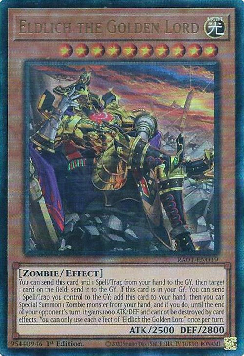 Eldlich the Golden Lord (Alternate Art) [RA01-EN019] Prismatic Ultimate Rare | Clutch Gaming