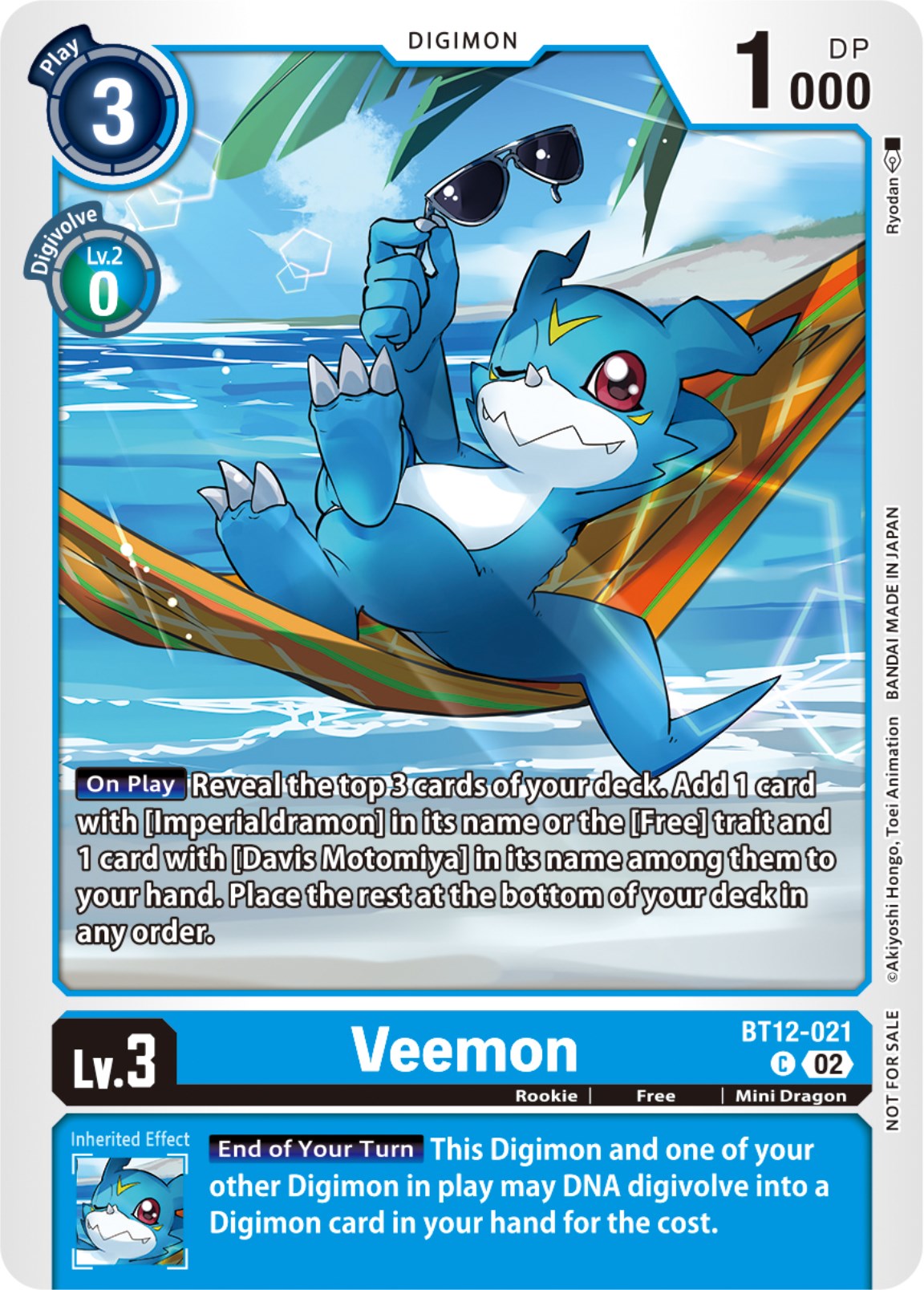 Veemon [BT12-021] (NYCC 2023 Demo Deck) [Across Time] | Clutch Gaming