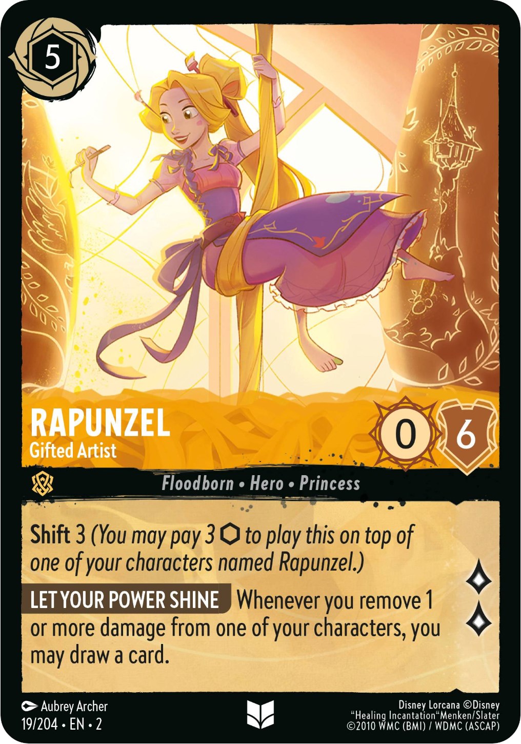 Rapunzel - Gifted Artist (19/204) [Rise of the Floodborn] | Clutch Gaming