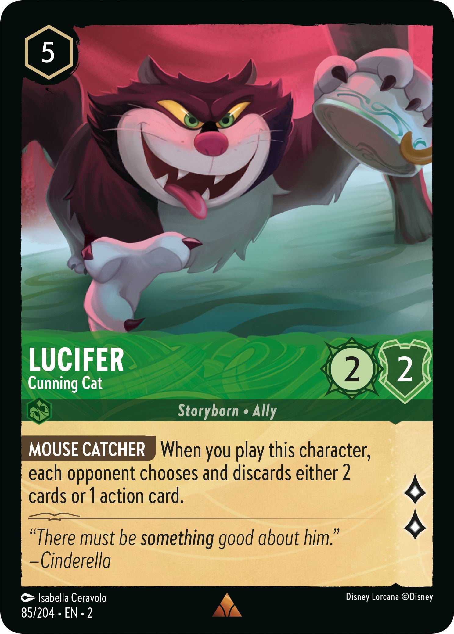 Lucifer - Cunning Cat (85/204) [Rise of the Floodborn] | Clutch Gaming