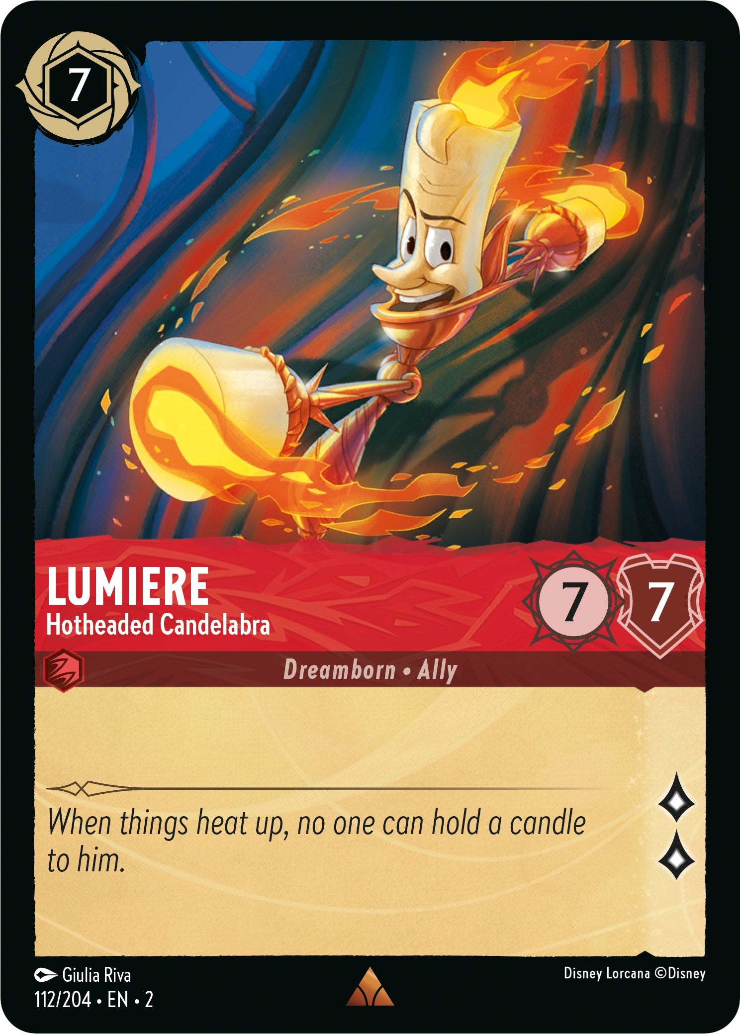 Lumiere - Hotheaded Candelabra (112/204) [Rise of the Floodborn] | Clutch Gaming