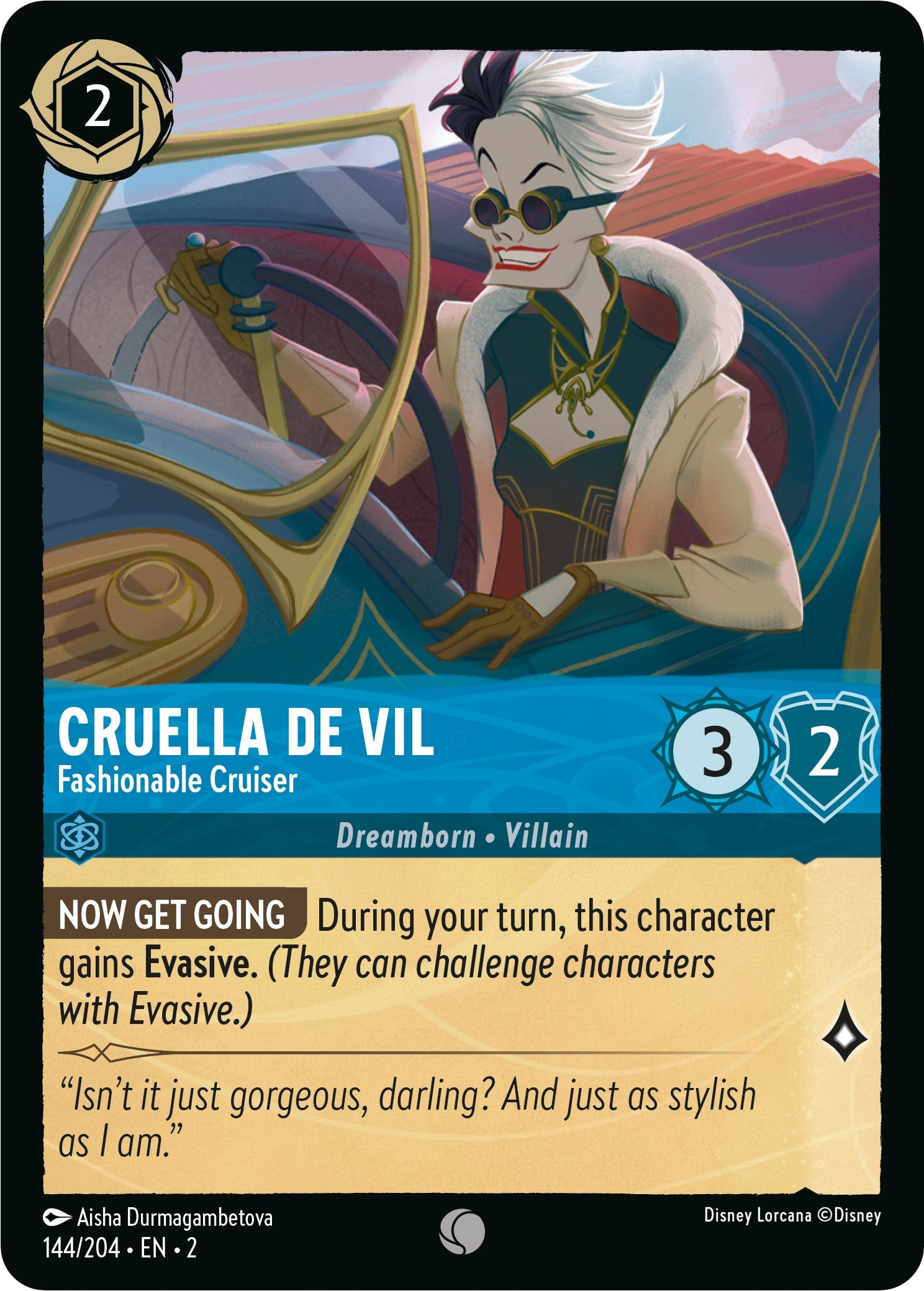 Cruella De Vil - Fashionable Cruiser (144/204) [Rise of the Floodborn] | Clutch Gaming