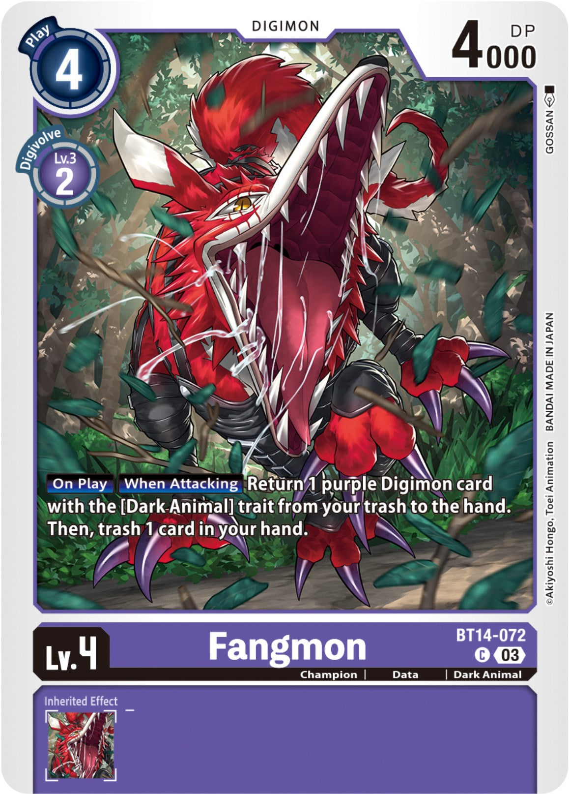 Fangmon [BT14-072] [Blast Ace] | Clutch Gaming