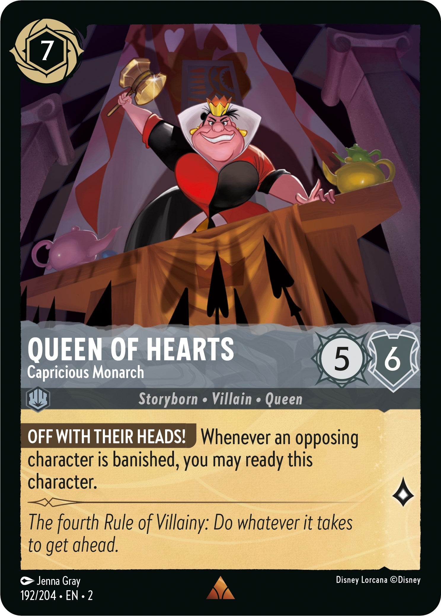 Queen of Hearts - Capricious Monarch (192/204) [Rise of the Floodborn] | Clutch Gaming