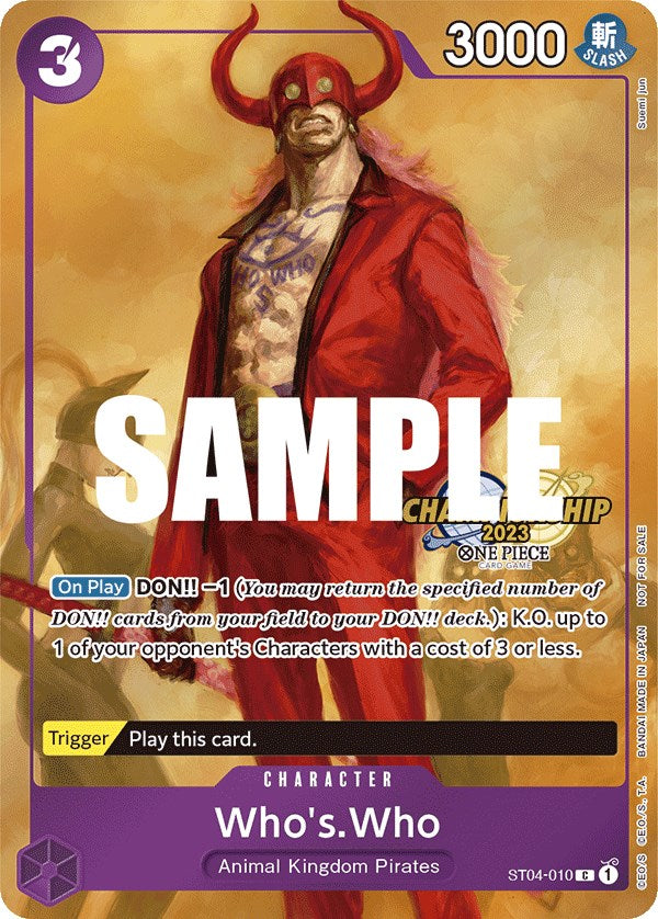 Who's.Who (CS 2023 Celebration Pack) [One Piece Promotion Cards] | Clutch Gaming