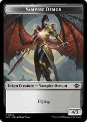 Vampire // Vampire Demon Double-Sided Token [The Lost Caverns of Ixalan Tokens] | Clutch Gaming