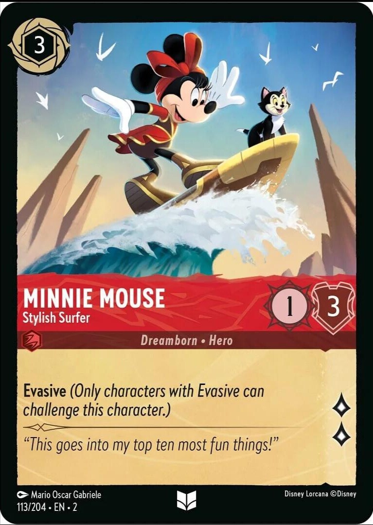 Minnie Mouse - Stylish Surfer (113/204) [Rise of the Floodborn] | Clutch Gaming