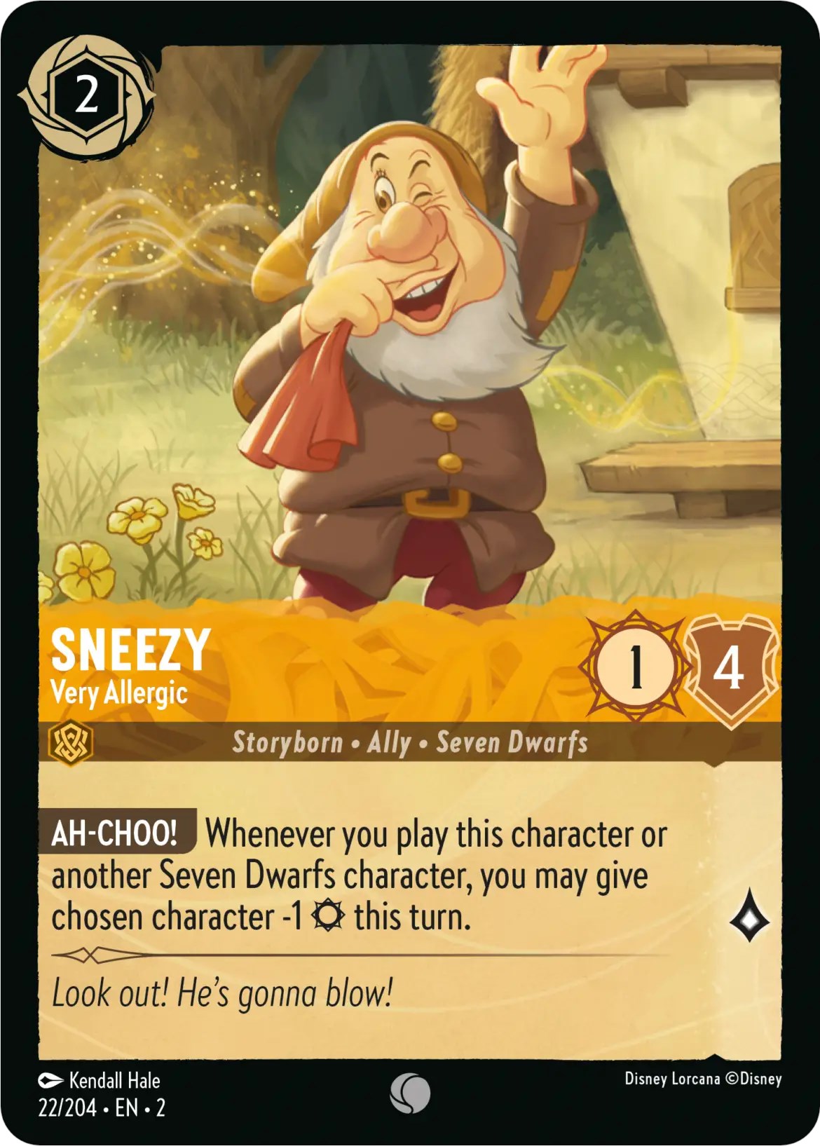 Sneezy - Very Allergic (22/204) [Rise of the Floodborn] | Clutch Gaming