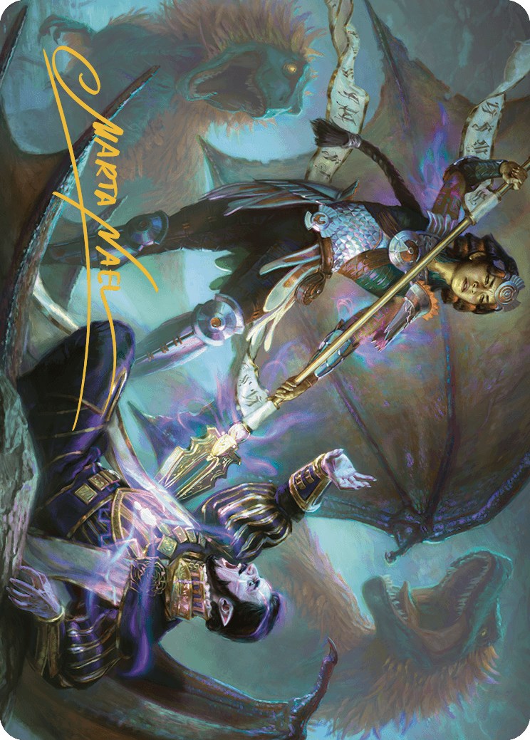 Huatli's Final Strike Art Card (Gold-Stamped Signature) [The Lost Caverns of Ixalan Art Series] | Clutch Gaming