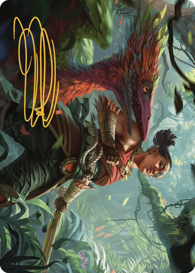 Wayta, Trainer Prodigy Art Card (Gold-Stamped Signature) [The Lost Caverns of Ixalan Art Series] | Clutch Gaming