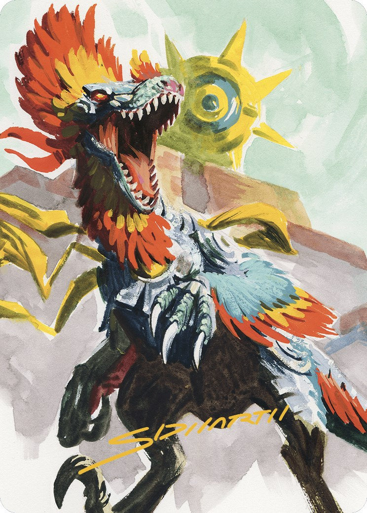 Pantlaza, Sun-Favored Art Card (Gold-Stamped Signature) [The Lost Caverns of Ixalan Art Series] | Clutch Gaming