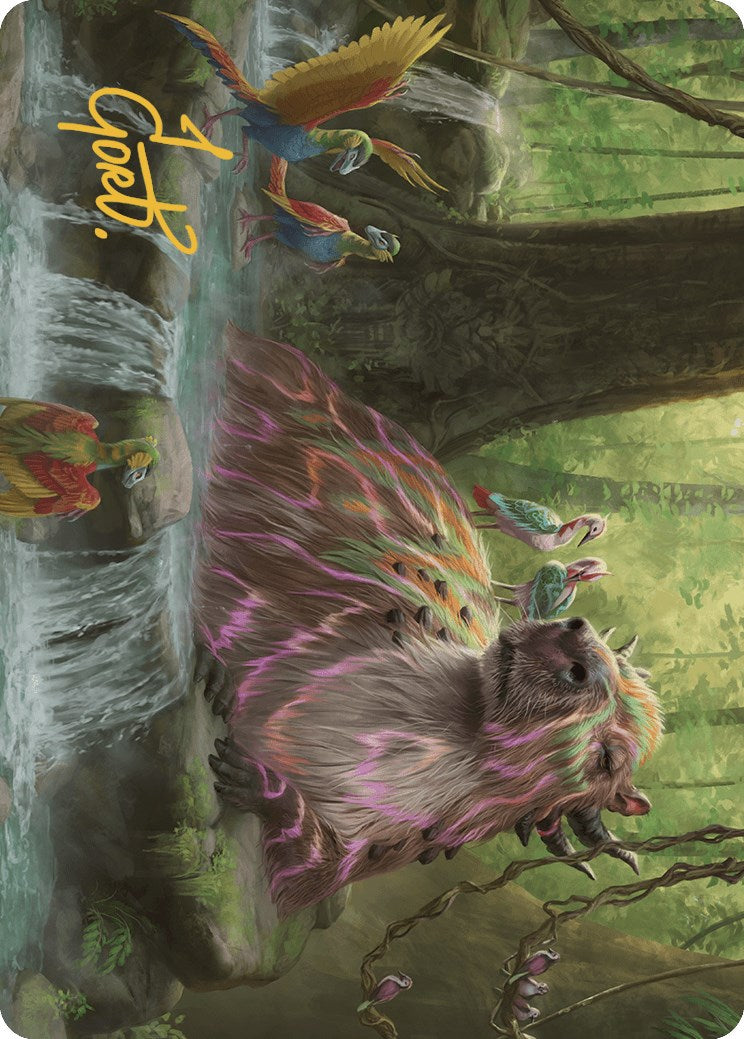 Basking Capybara Art Card (Gold-Stamped Signature) [The Lost Caverns of Ixalan Art Series] | Clutch Gaming