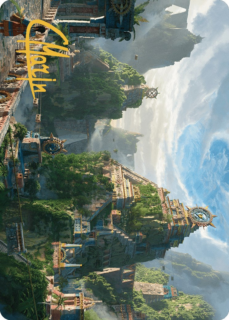 Clifftop Retreat Art Card (Gold-Stamped Signature) [The Lost Caverns of Ixalan Art Series] | Clutch Gaming