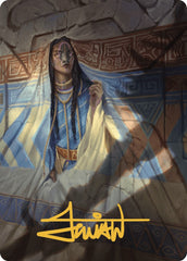 Whispersilk Cloak Art Card (Gold-Stamped Signature) [The Lost Caverns of Ixalan Art Series] | Clutch Gaming