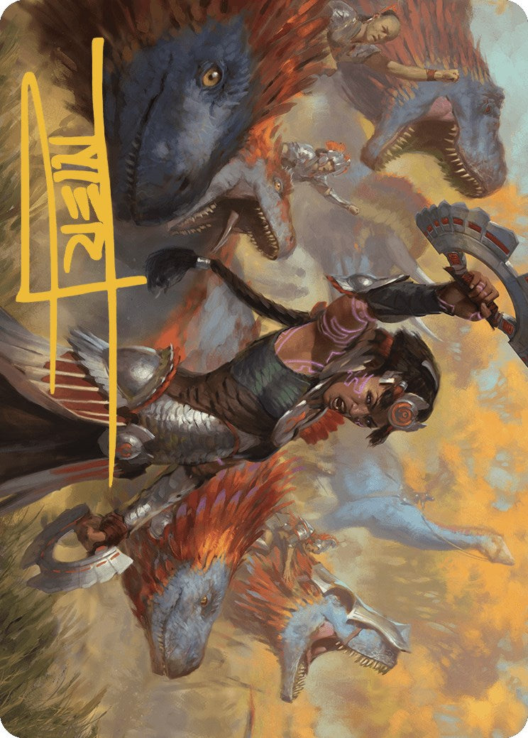 Huatli, Poet of Unity Art Card (Gold-Stamped Signature) [The Lost Caverns of Ixalan Art Series] | Clutch Gaming