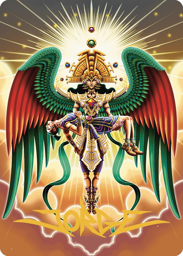 Resplendent Angel Art Card (59/81) (Gold-Stamped Signature) [The Lost Caverns of Ixalan Art Series] | Clutch Gaming