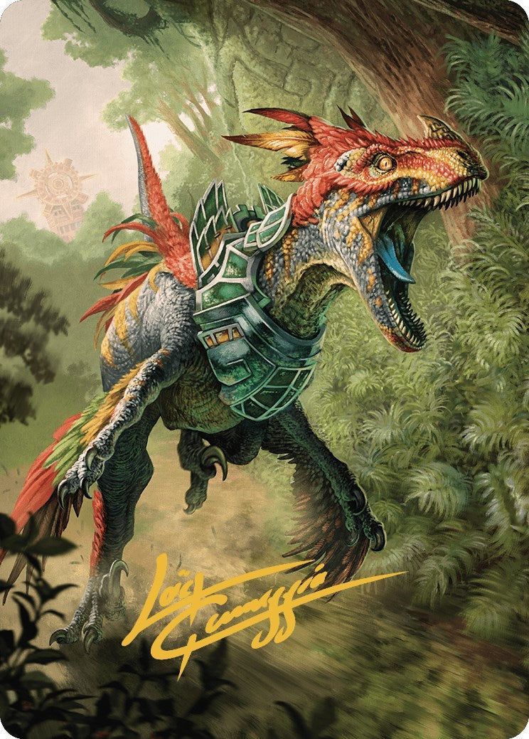 Dinosaur Token Art Card (Gold-Stamped Signature) [The Lost Caverns of Ixalan Art Series] | Clutch Gaming