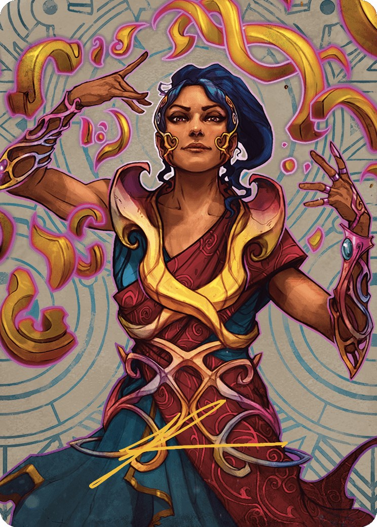 Saheeli, the Sun's Brilliance Art Card (Gold-Stamped Signature) [The Lost Caverns of Ixalan Art Series] | Clutch Gaming