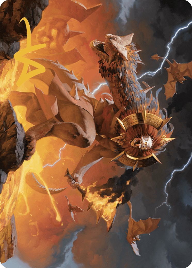 Ojer Axonil, Deepest Might Art Card (Gold-Stamped Signature) [The Lost Caverns of Ixalan Art Series] | Clutch Gaming