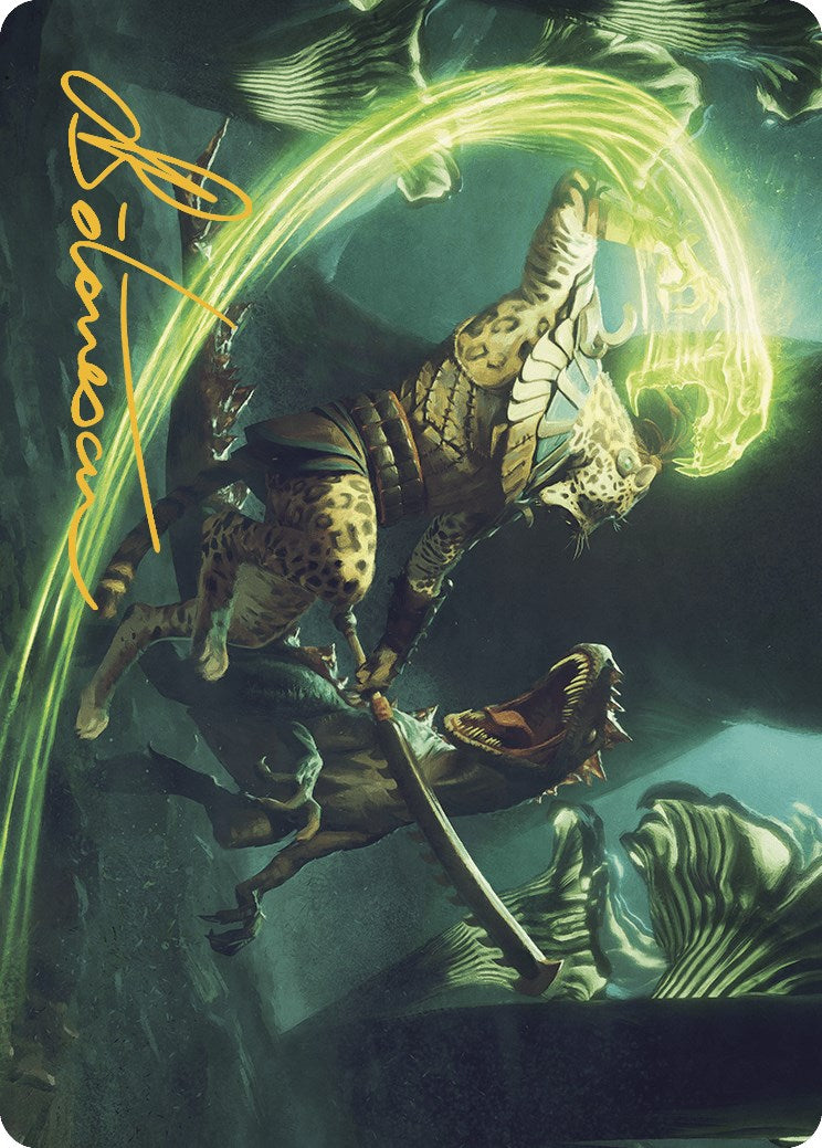 Contest of Claws Art Card (Gold-Stamped Signature) [The Lost Caverns of Ixalan Art Series] | Clutch Gaming