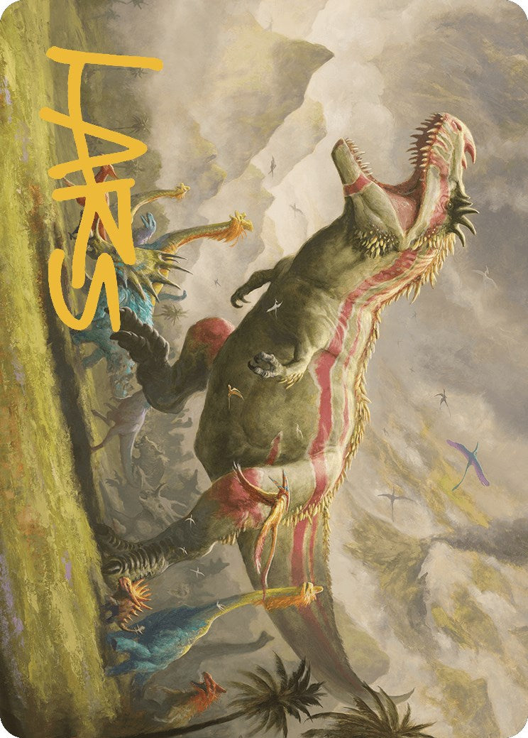 Ghalta, Stampede Tyrant Art Card (Gold-Stamped Signature) [The Lost Caverns of Ixalan Art Series] | Clutch Gaming