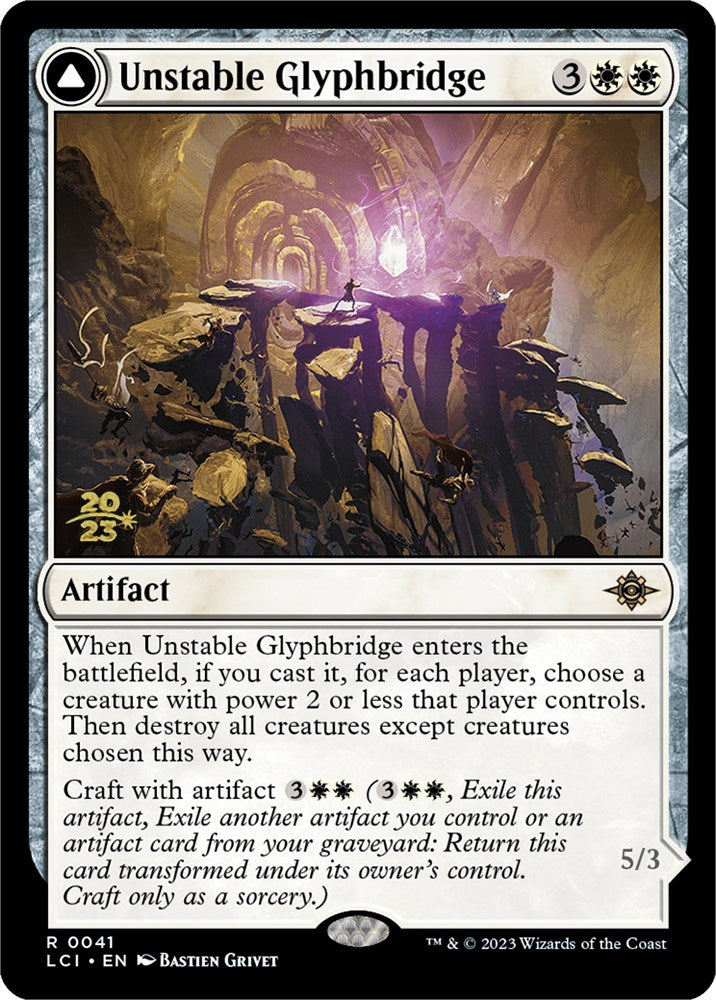 Unstable Glyphbridge // Sandswirl Wanderglyph [The Lost Caverns of Ixalan Prerelease Cards] | Clutch Gaming