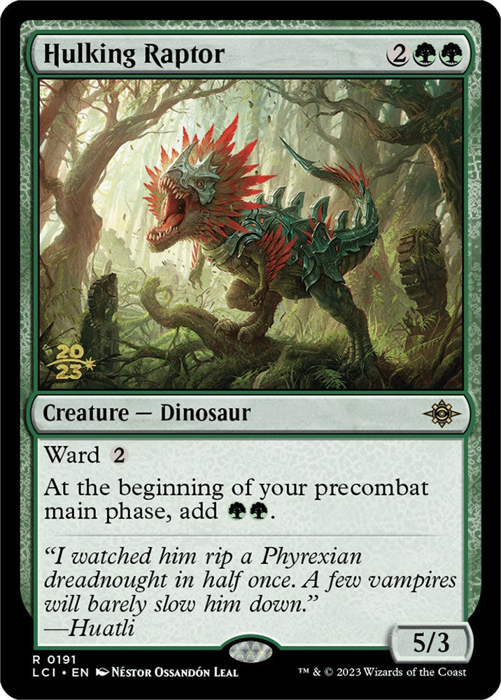 Hulking Raptor [The Lost Caverns of Ixalan Prerelease Cards] | Clutch Gaming