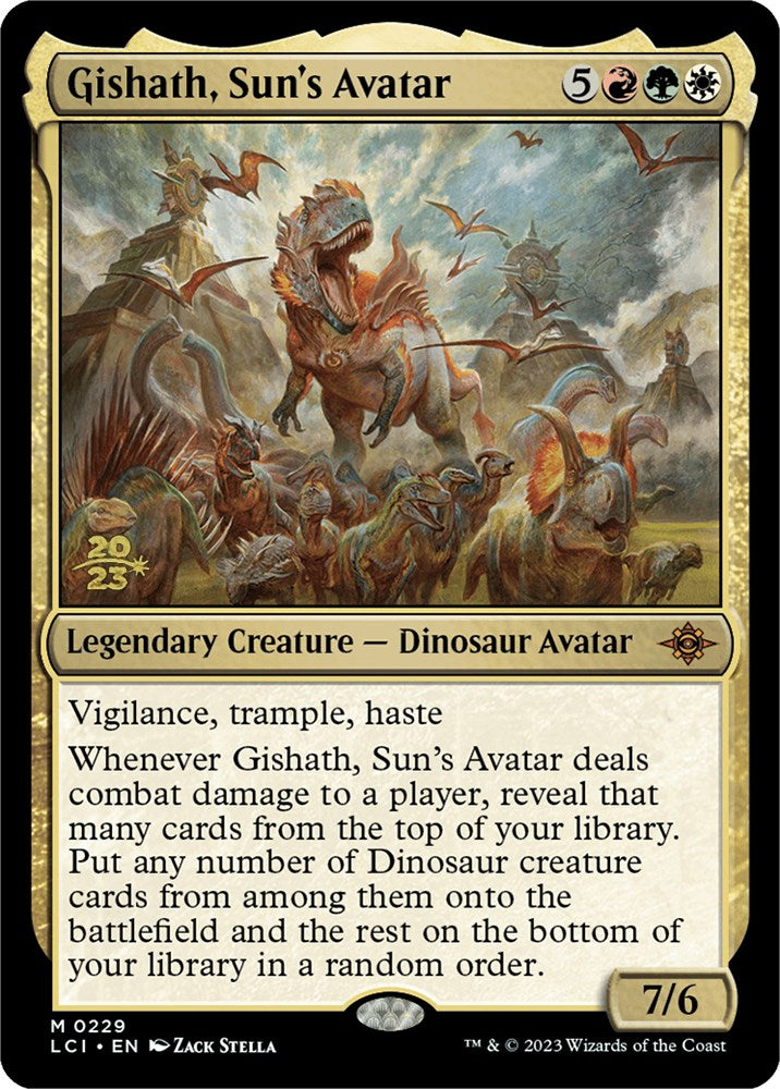 Gishath, Sun's Avatar (LCI) [The Lost Caverns of Ixalan Prerelease Cards] | Clutch Gaming