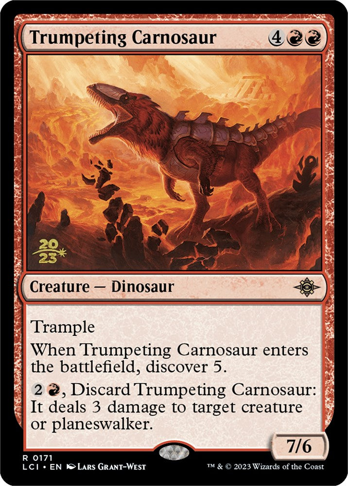 Trumpeting Carnosaur [The Lost Caverns of Ixalan Prerelease Cards] | Clutch Gaming