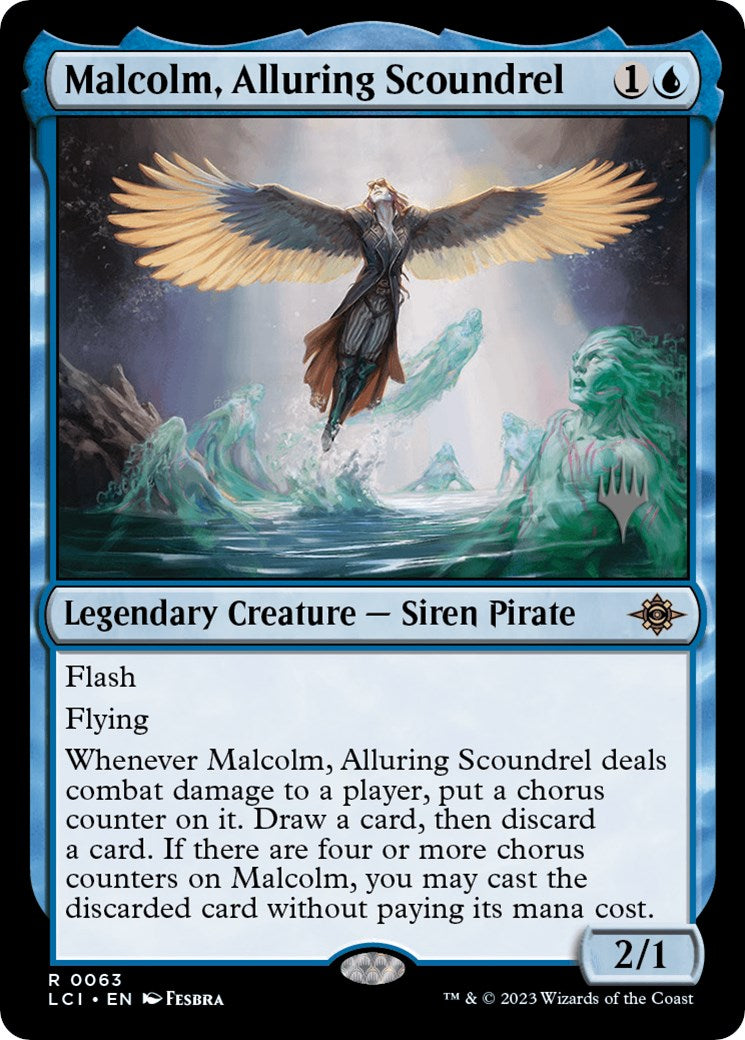 Malcolm, Alluring Scoundrel (Promo Pack) [The Lost Caverns of Ixalan Promos] | Clutch Gaming