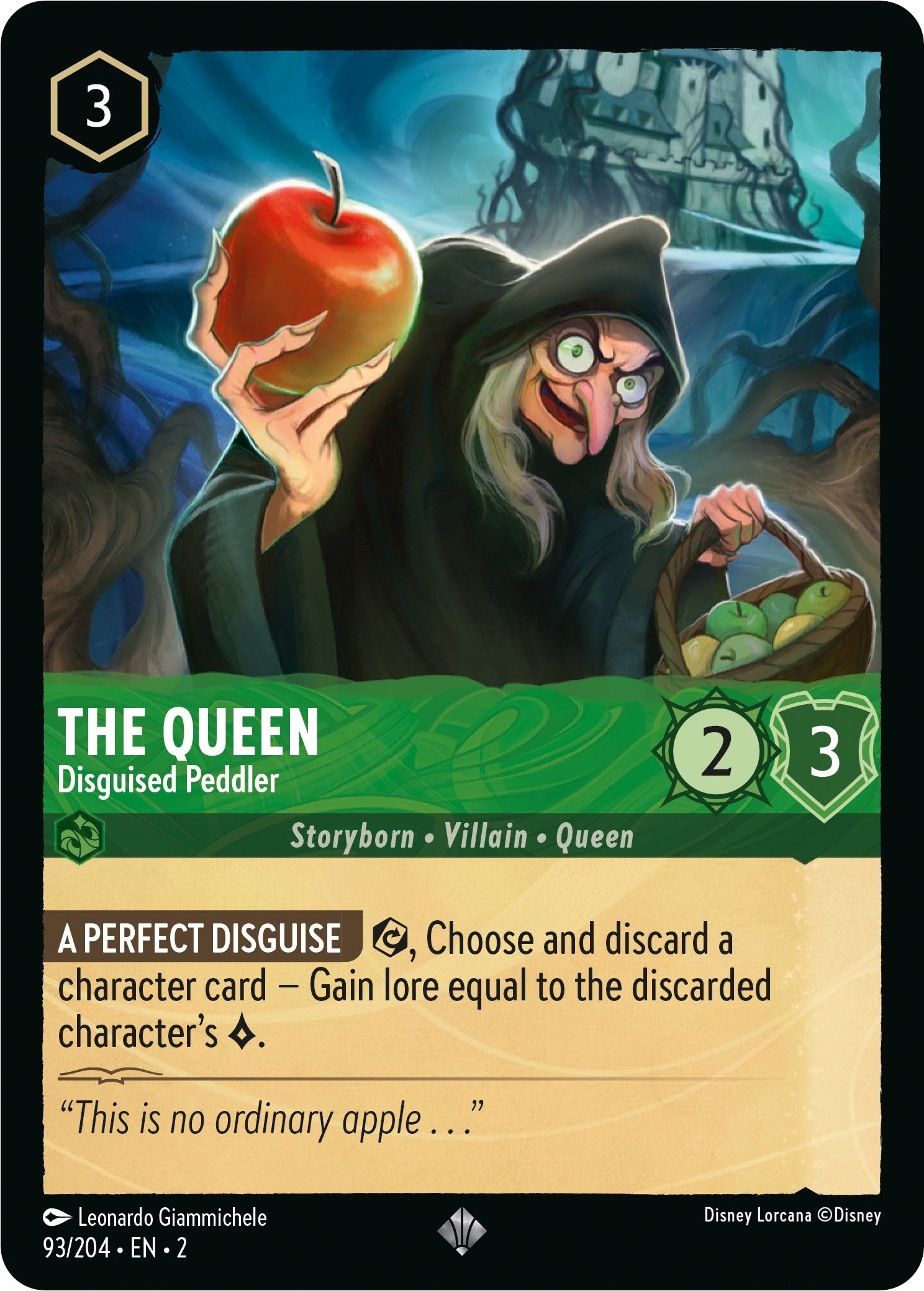The Queen - Disguised Peddler (93/204) [Rise of the Floodborn] | Clutch Gaming