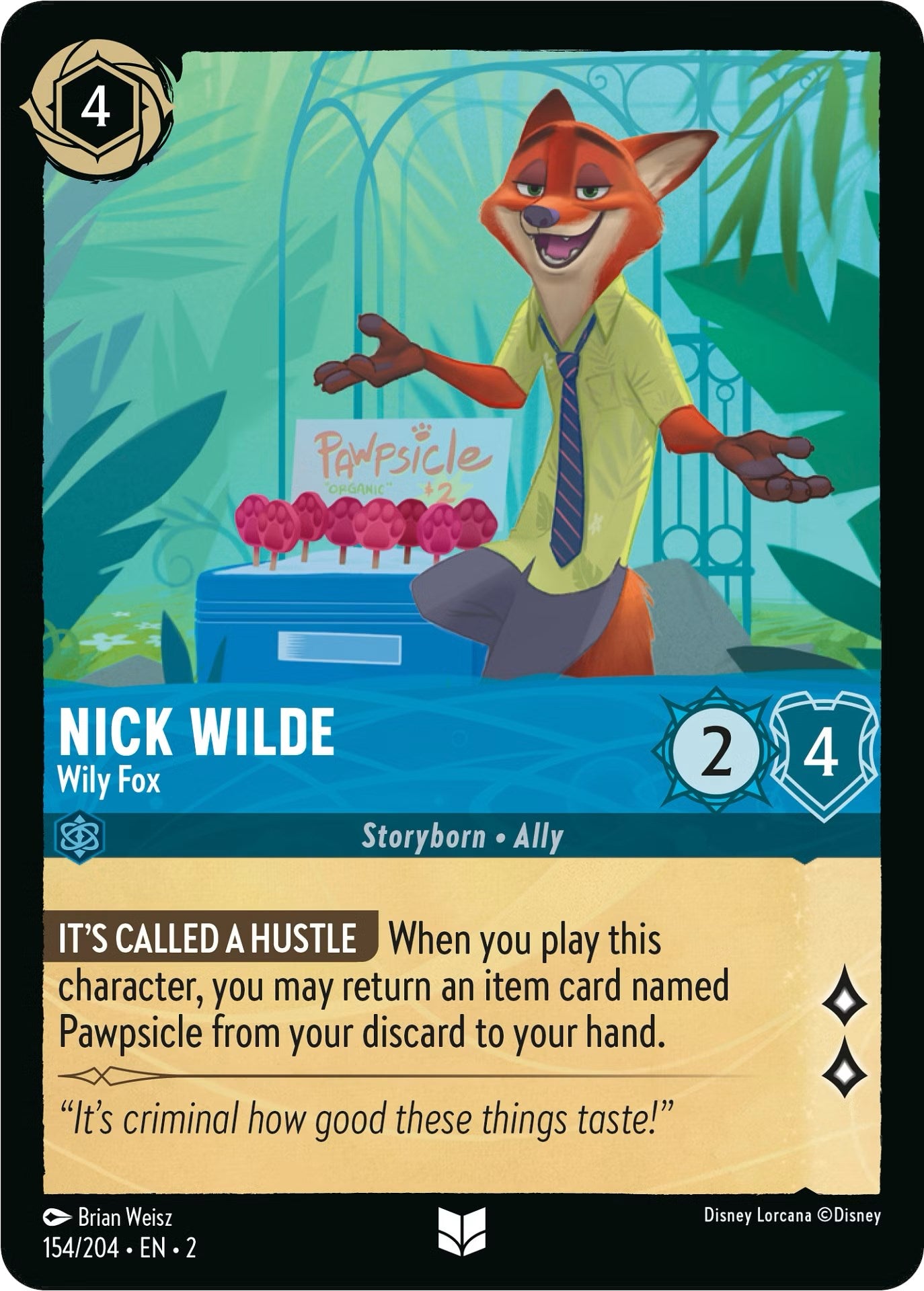 Nick Wilde - Wily Fox (154/204) [Rise of the Floodborn] | Clutch Gaming