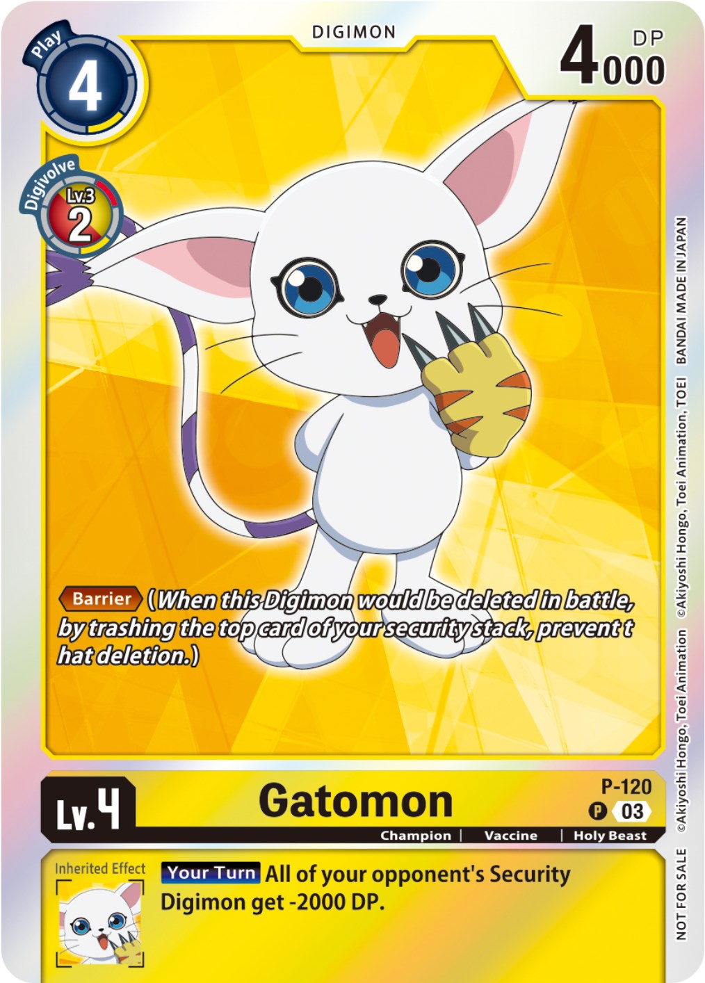 Gatomon [P-120] (Tamer Party Pack -The Beginning- Ver. 2.0) [Promotional Cards] | Clutch Gaming