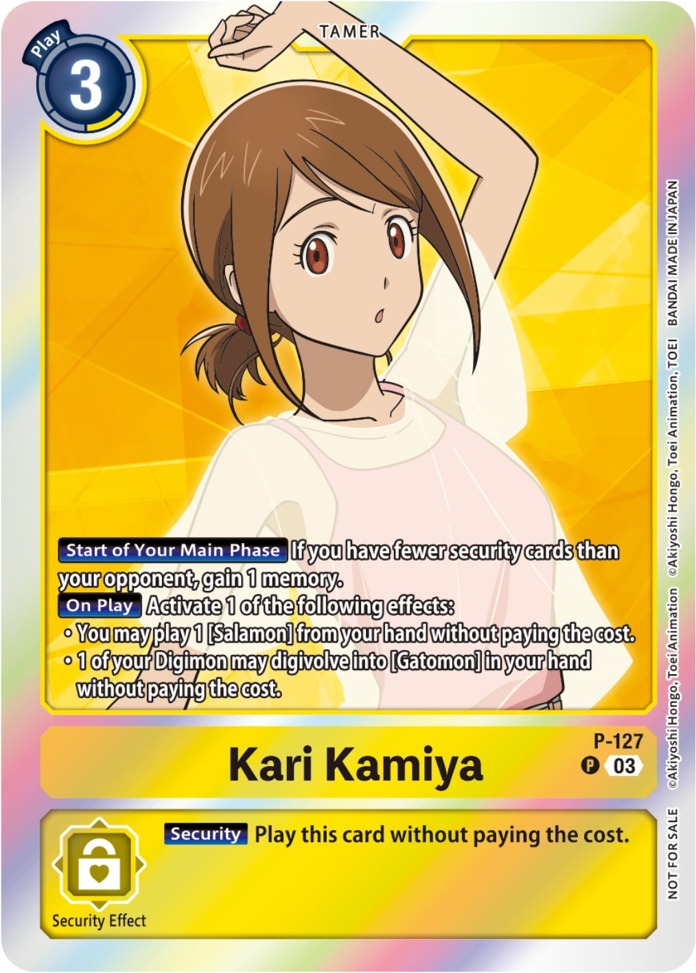 Kari Kamiya [P-127] (Tamer Party Pack -The Beginning- Ver. 2.0) [Promotional Cards] | Clutch Gaming