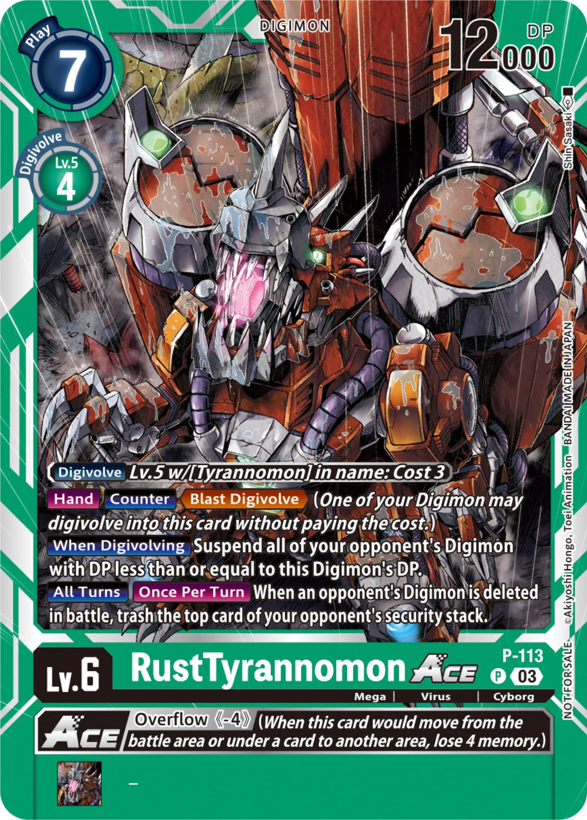 RustTyrannomon Ace [P-113] (3rd Anniversary Survey Pack) [Promotional Cards] | Clutch Gaming