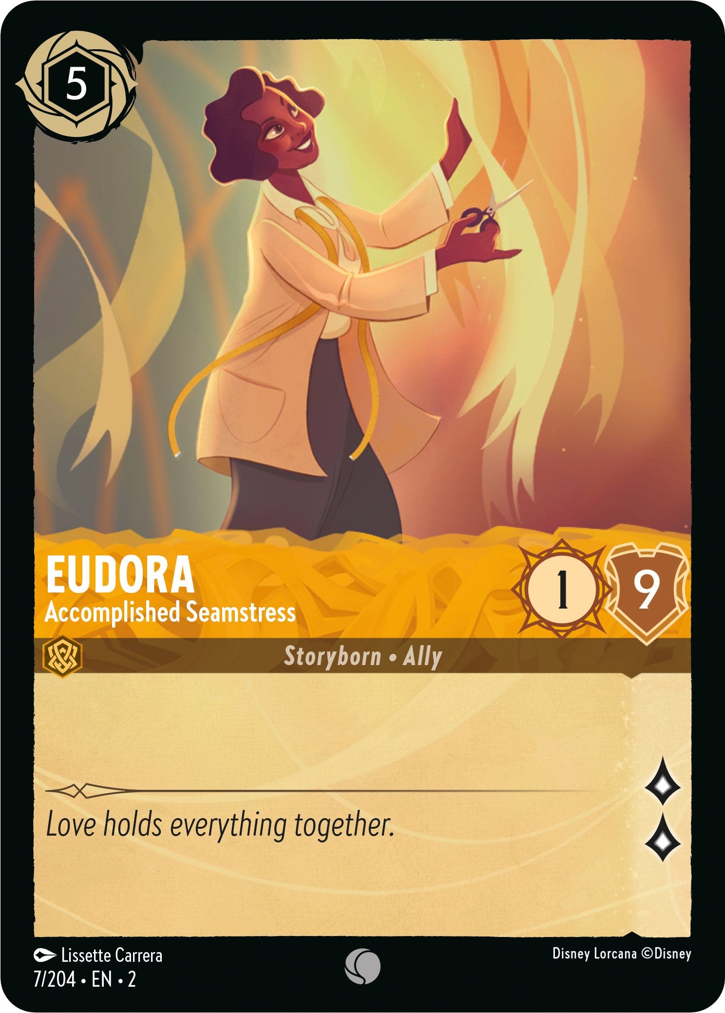 Eudora - Accomplished Seamstress (7/204) [Rise of the Floodborn] | Clutch Gaming