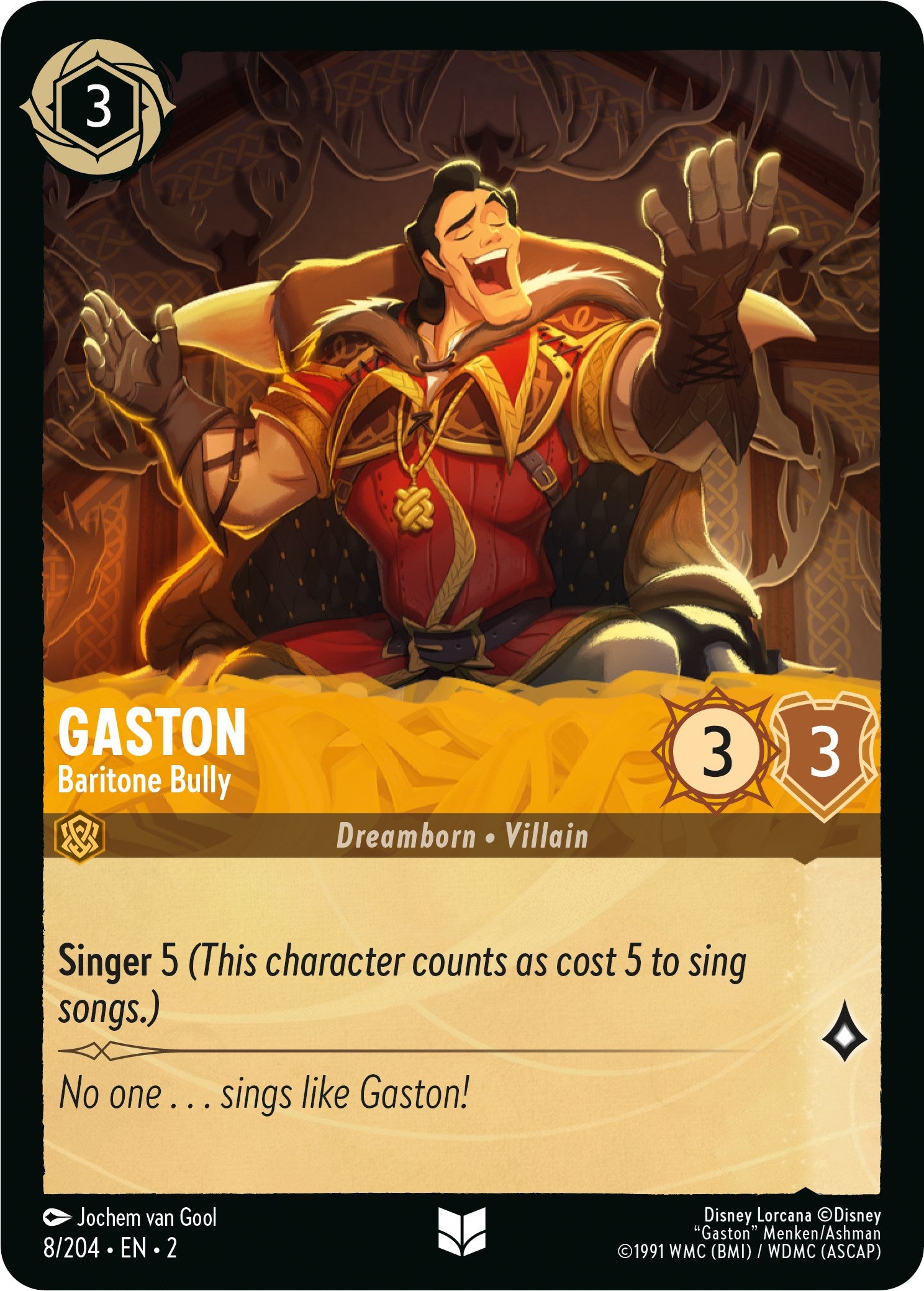 Gaston - Baritone Bully (8/204) [Rise of the Floodborn] | Clutch Gaming