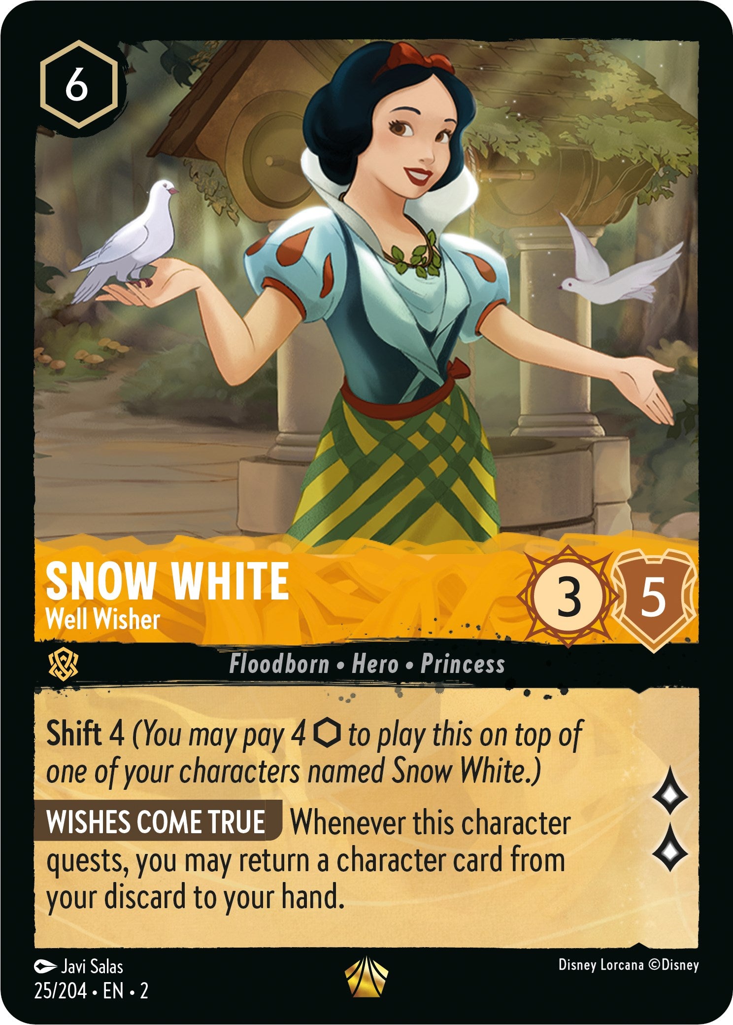 Snow White - Well Wisher (25/204) [Rise of the Floodborn] | Clutch Gaming