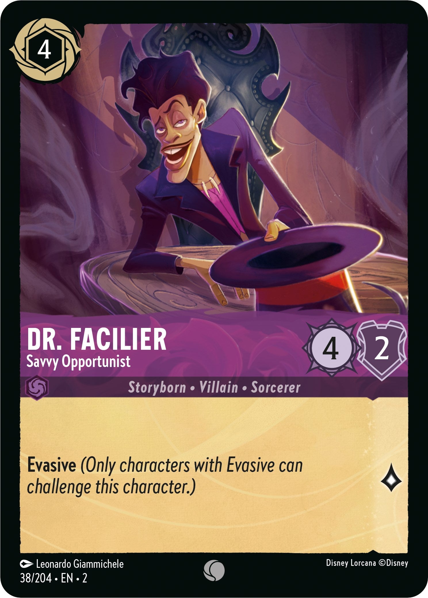Dr. Facilier - Savvy Opportunist (38/204) [Rise of the Floodborn] | Clutch Gaming