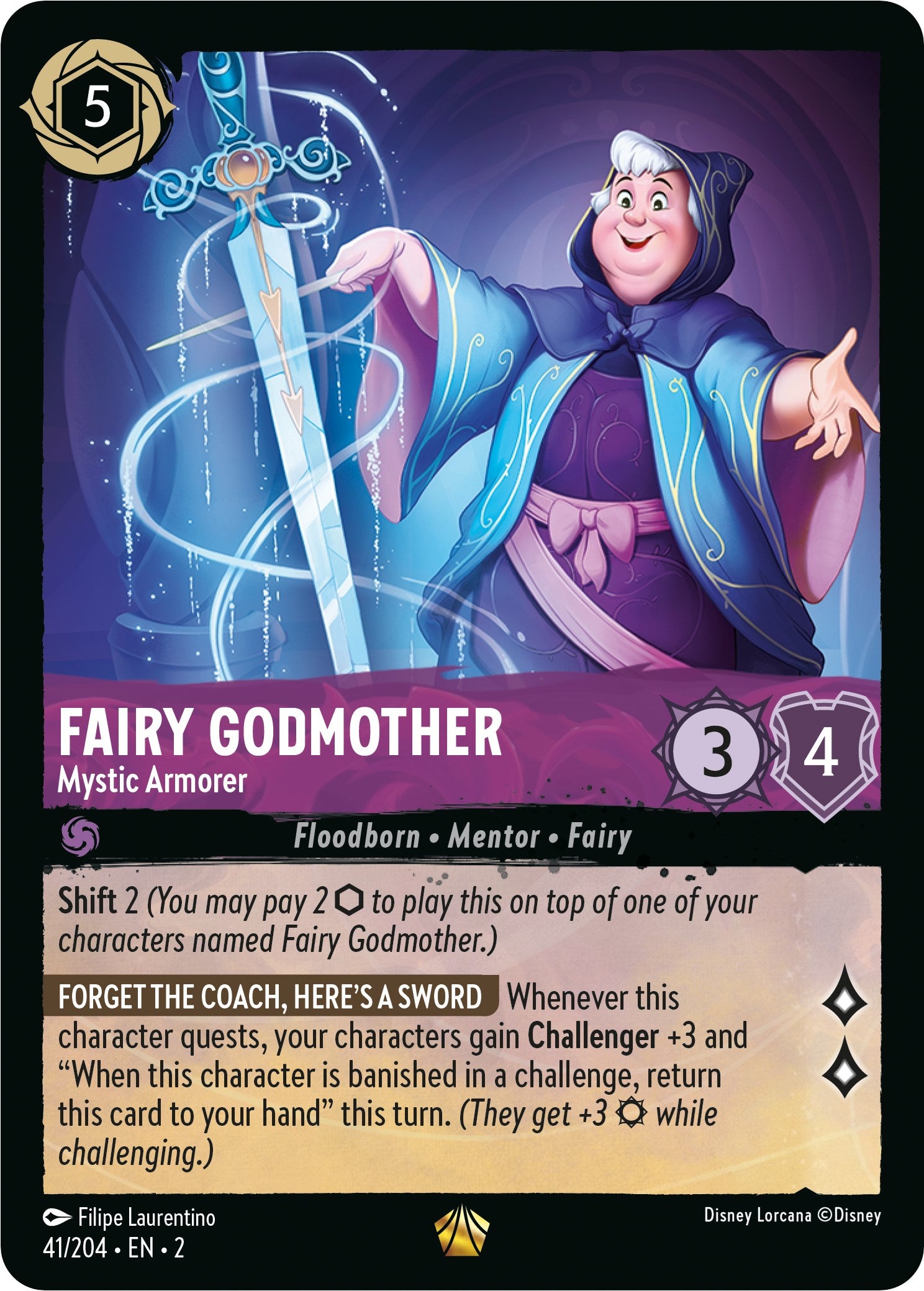 Fairy Godmother - Mystic Armorer (41/204) [Rise of the Floodborn] | Clutch Gaming