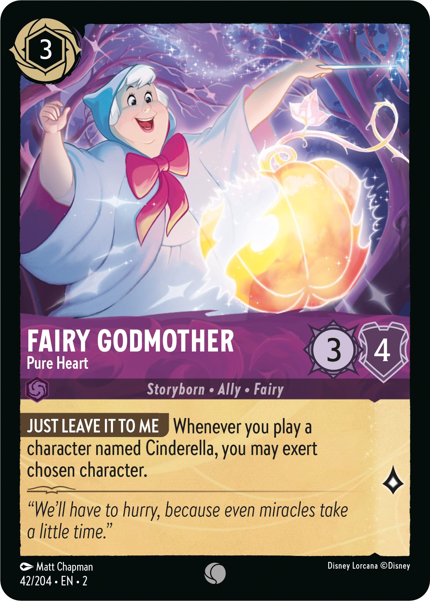 Fairy Godmother - Pure Heart (42/204) [Rise of the Floodborn] | Clutch Gaming