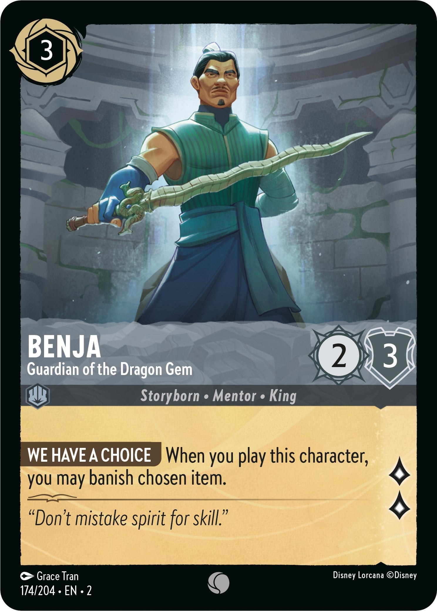 Benja - Guardian of the Dragon Gem (174/204) [Rise of the Floodborn] | Clutch Gaming