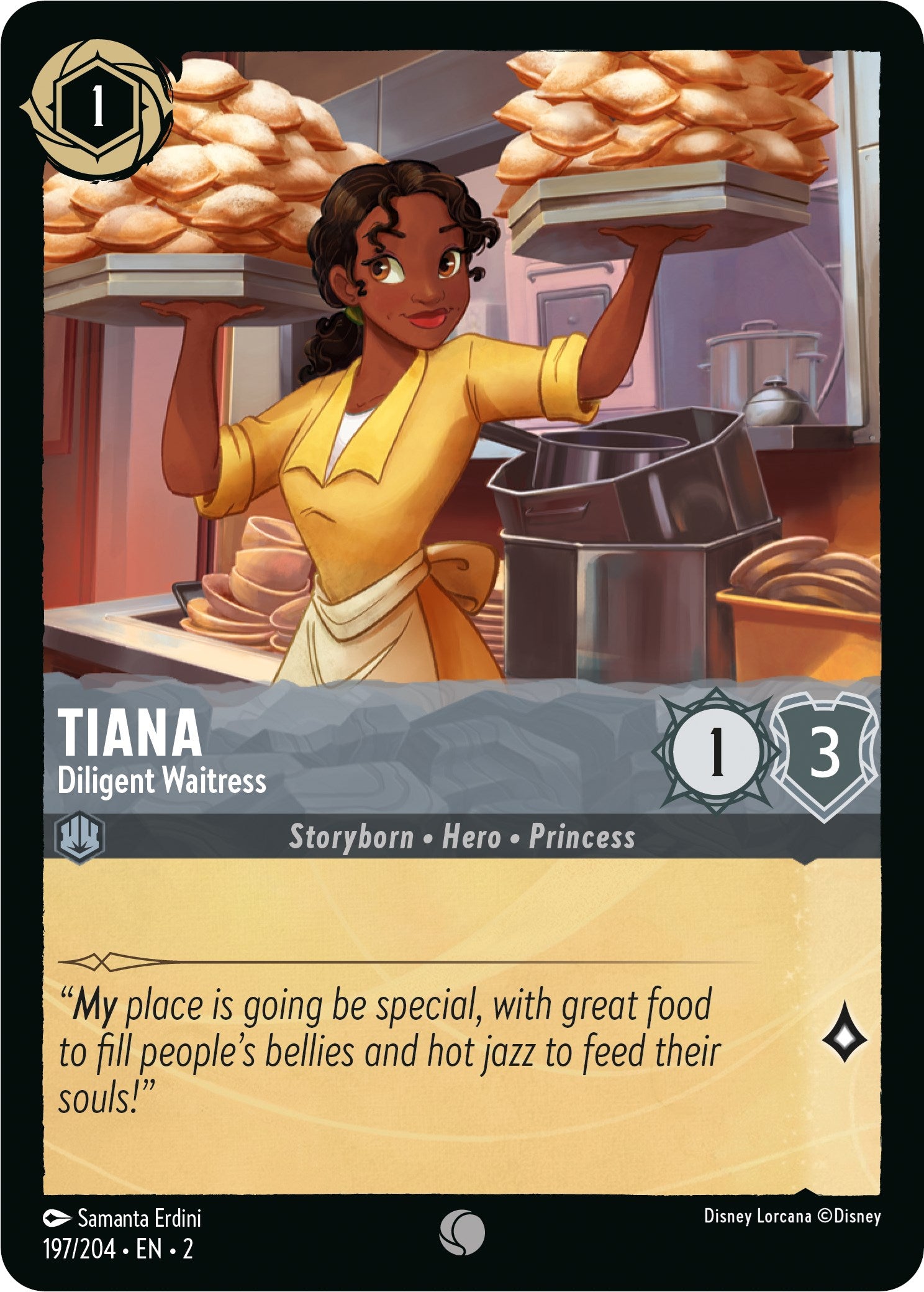 Tiana - Diligent Waitress (197/204) [Rise of the Floodborn] | Clutch Gaming