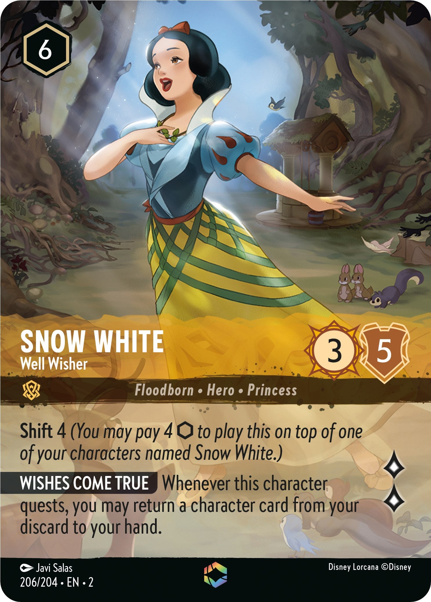 Snow White - Well Wisher (Enchanted) (206/204) [Rise of the Floodborn] | Clutch Gaming